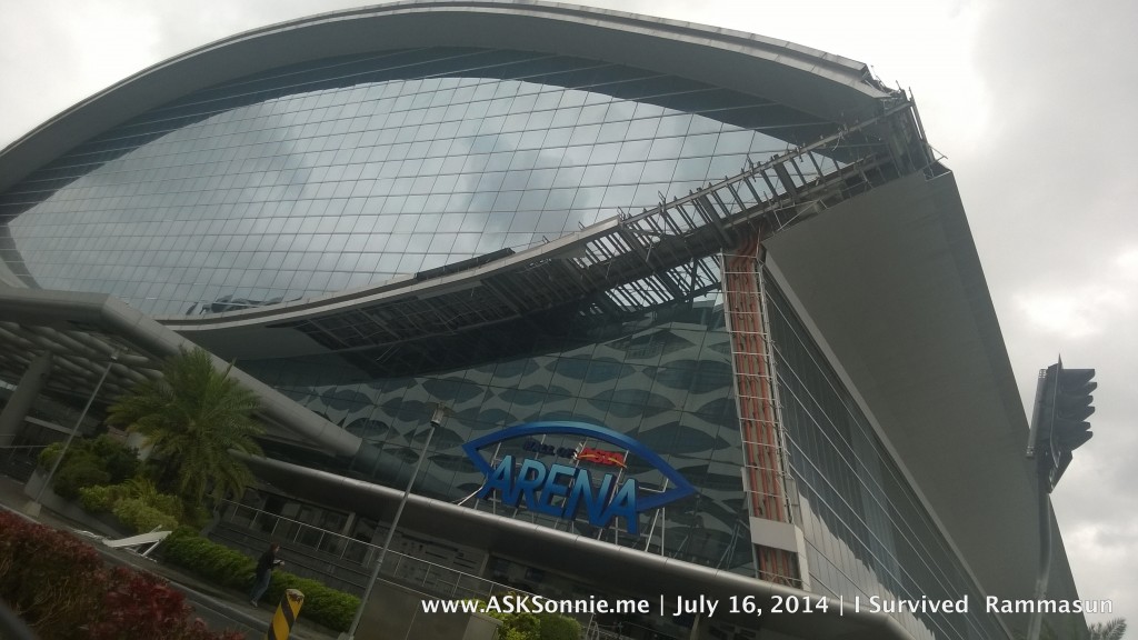 Damage to MOA Arena, brought about by Typhoon Glenda