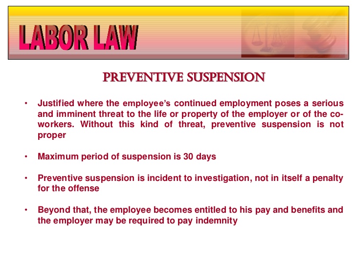 Preventive Suspension is not a penalty