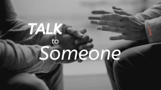Image is about talking with someone