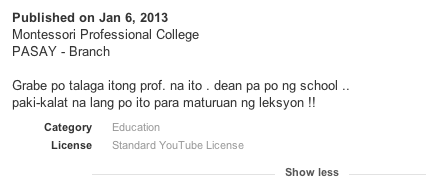 Video description of Abusadong Professor