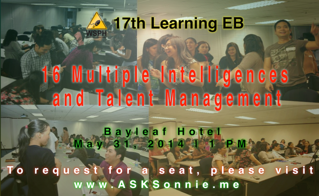 17th Learning EB: 16th Multiple Intelligences and Talent Management