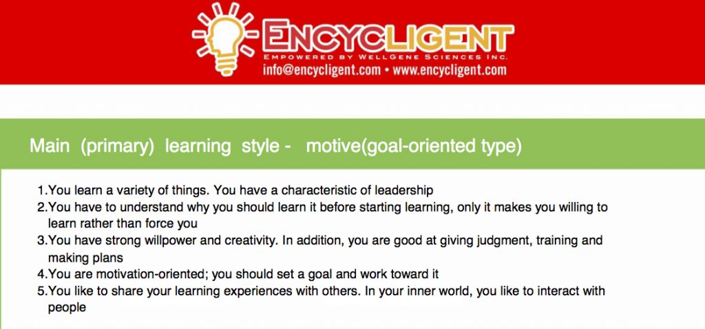 DMIT Learning Style