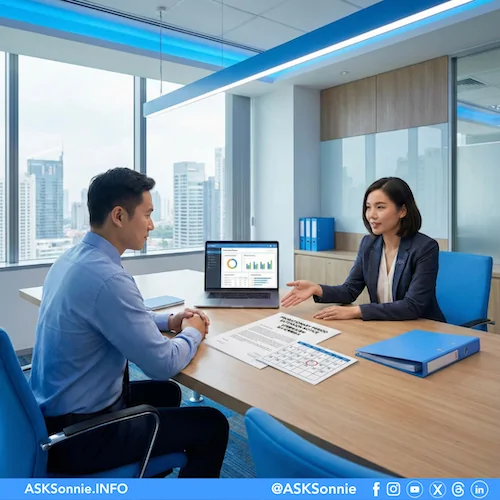 Probationary Period Extension Illustration of HR discussing probationary period extension guidelines in the Philippines