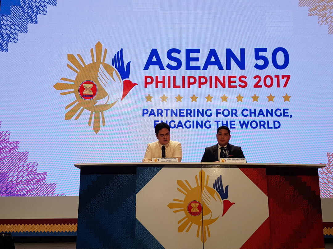 Sec. Martin Andanar and USec. Noel Puyat giving press briefing at #ASEAN2017 30th Summit
