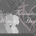 black and white version of blessed international womens day