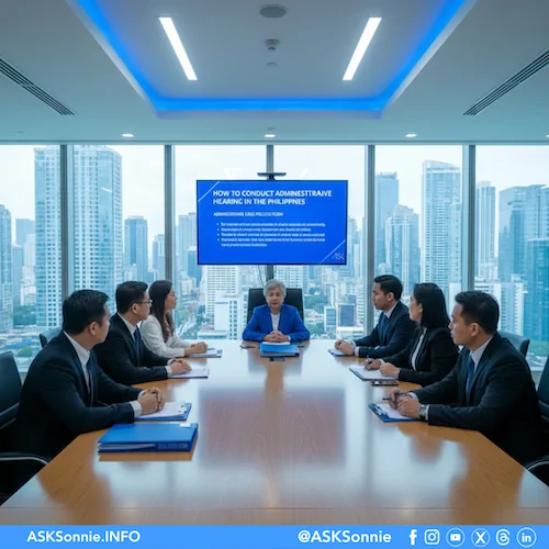 How to conduct administrative hearing in the Philippines HR officer conducting an administrative hearing with an employee, illustrating due process and the right to be heard in the Philippines